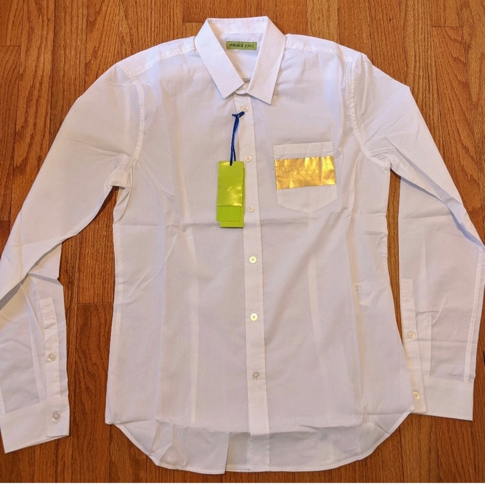 Versace Jeans Metallic Detail Pocket Sport Shirt